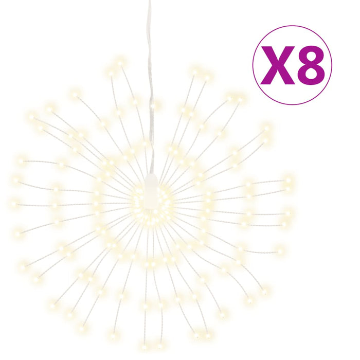 Lumini stelare de Crăciun 140 LED-uri, 8 buc., alb cald, 17 cm - WALTI WALTI