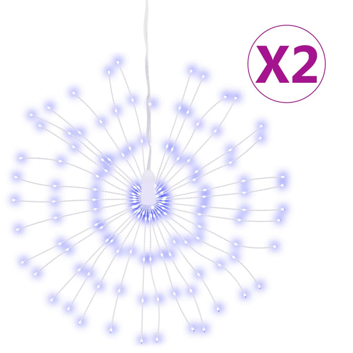 Lumină stelară de Crăciun 140 LED-uri, 2 buc., albastru, 17 cm - WALTI WALTI