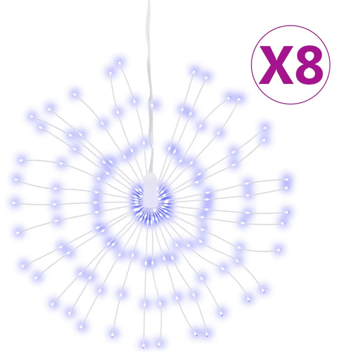Lumină stelară de Crăciun 140 LED-uri, 8 buc., albastru, 17 cm - WALTI WALTI