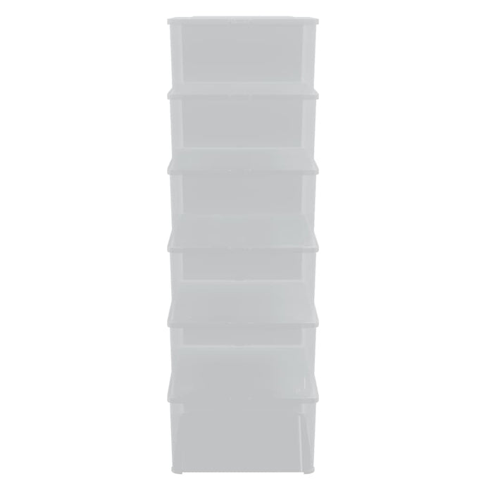 Cutii de depozitare din plastic, 6 buc., 10 L, stivuibile - WALTI WALTI