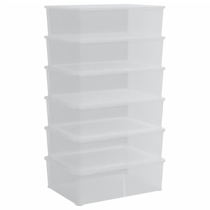 Cutii de depozitare din plastic, 6 buc., 25 L, stivuibile - WALTI WALTI
