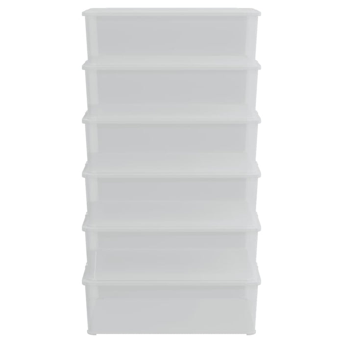 Cutii de depozitare din plastic, 6 buc., 25 L, stivuibile - WALTI WALTI