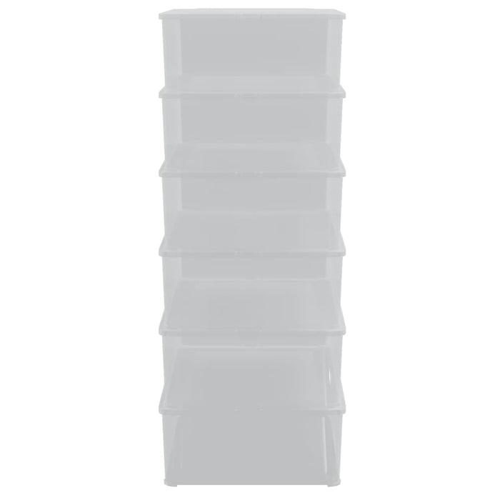 Cutii de depozitare din plastic, 6 buc., 25 L, stivuibile - WALTI WALTI