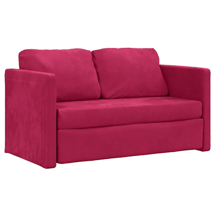 Canapea extensibilă de podea 2 în 1, roșu vin, 122x204x55 cm - WALTI WALTI