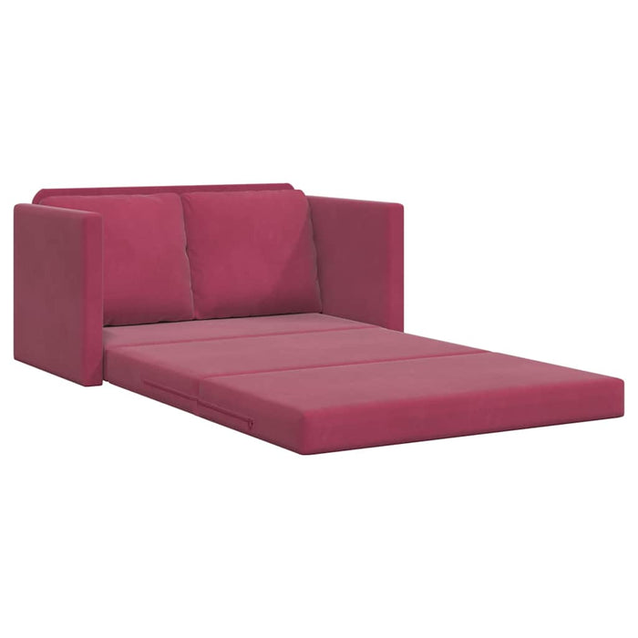 Canapea extensibilă de podea 2 în 1, roșu vin, 122x204x55 cm - WALTI WALTI