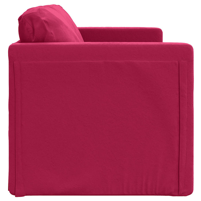 Canapea extensibilă de podea 2 în 1, roșu vin, 122x204x55 cm - WALTI WALTI
