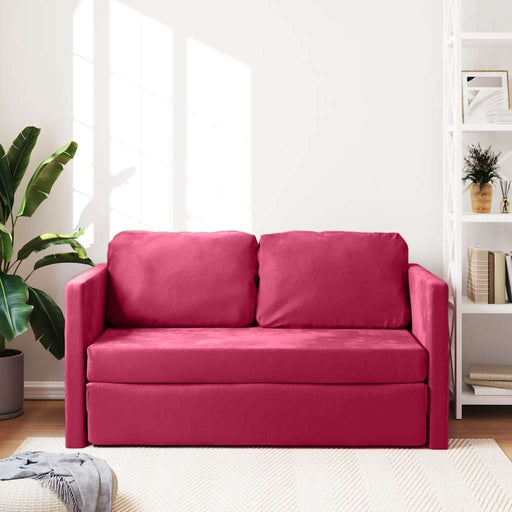 Canapea extensibilă de podea 2 în 1, roșu vin, 122x204x55 cm - WALTI WALTI
