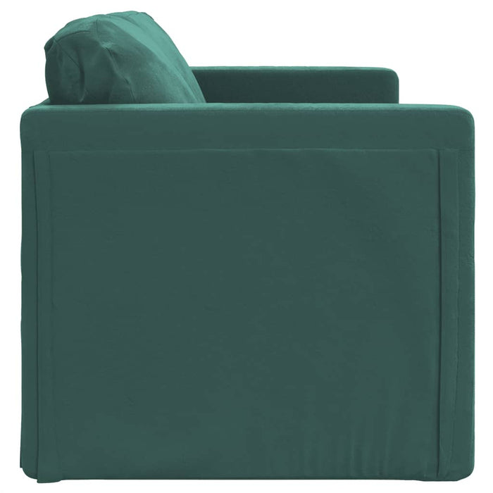 Canapea extensibilă de podea 2 în 1, verde închis, 122x204x55cm WALTI