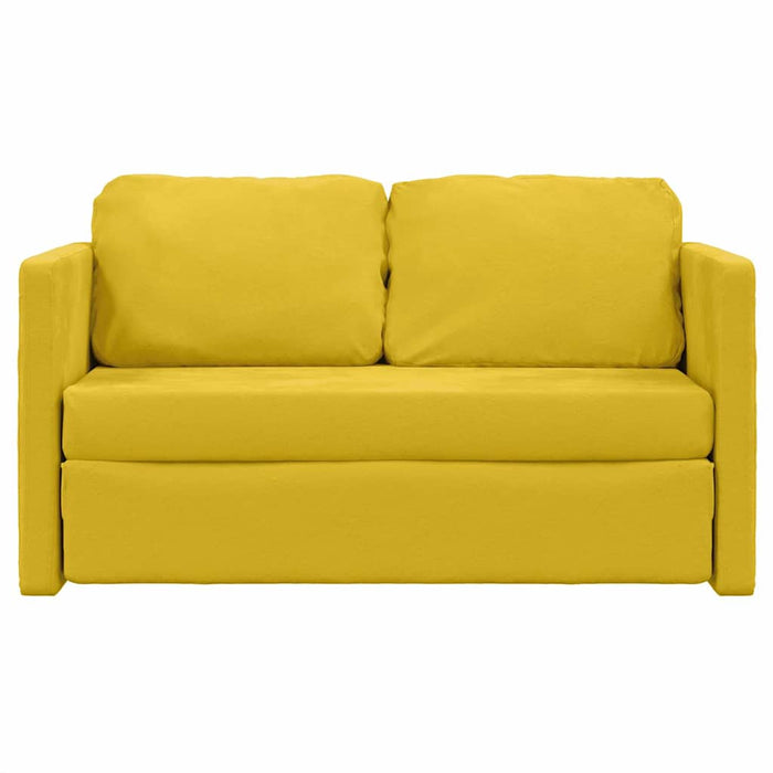 Canapea extensibilă 2 în 1 galben închis 122x204x55 cm catifea - WALTI WALTI