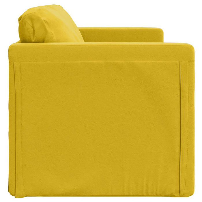 Canapea extensibilă 2 în 1 galben închis 122x204x55 cm catifea - WALTI WALTI