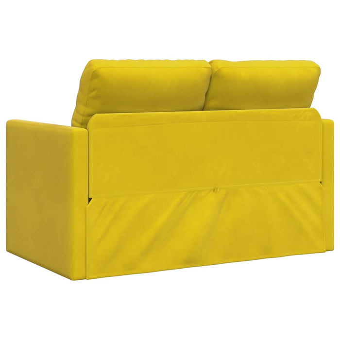 Canapea extensibilă 2 în 1 galben închis 122x204x55 cm catifea - WALTI WALTI