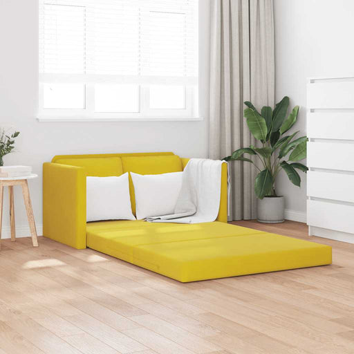 Canapea extensibilă 2 în 1 galben închis 122x204x55 cm catifea - WALTI WALTI