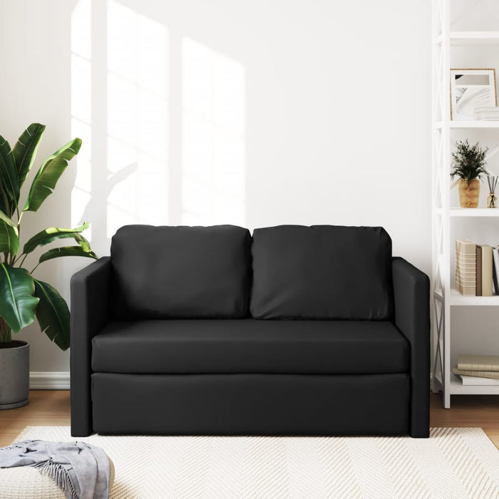 Canapea extensibilă 2 în 1, negru, 112x174x55cm piele ecologică - WALTI WALTI