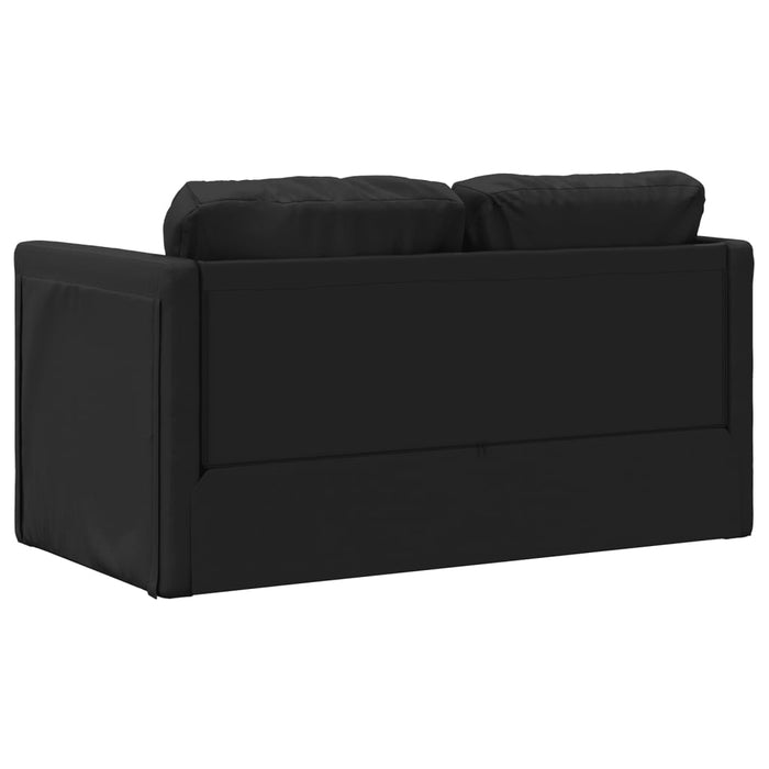 Canapea extensibilă 2 în 1, negru, 112x174x55cm piele ecologică - WALTI WALTI