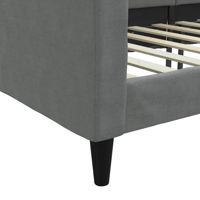 Cadru de pat, gri închis, 80x200 cm, textil - WALTI WALTI