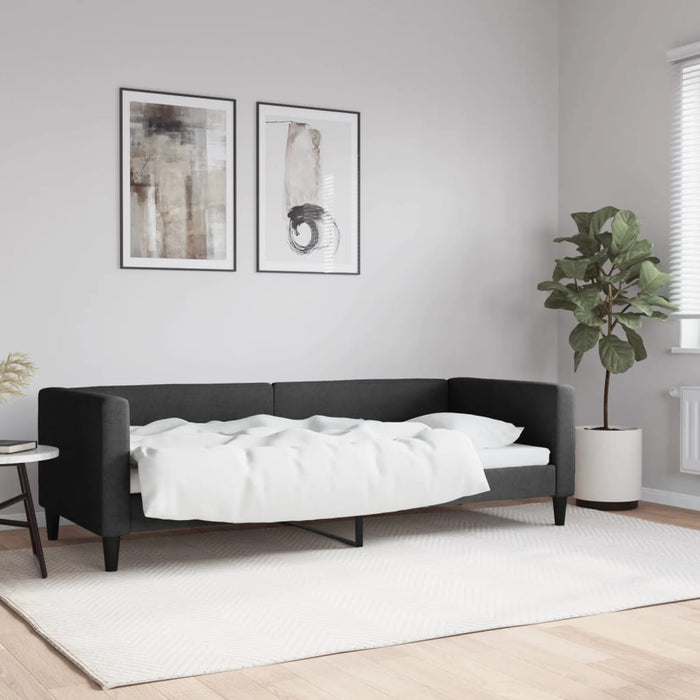 Pat de zi, negru, 80x200 cm, material textil - WALTI WALTI
