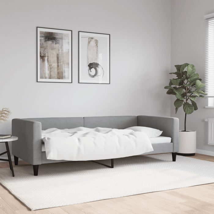 Pat de zi, gri deschis, 90x200 cm, material textil - WALTI WALTI