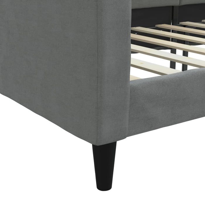 Pat de zi, gri închis, 90x200 cm, material textil - WALTI WALTI