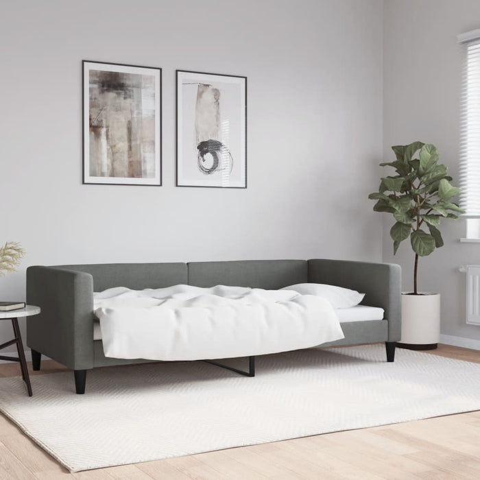 Pat de zi, gri închis, 90x200 cm, material textil - WALTI WALTI