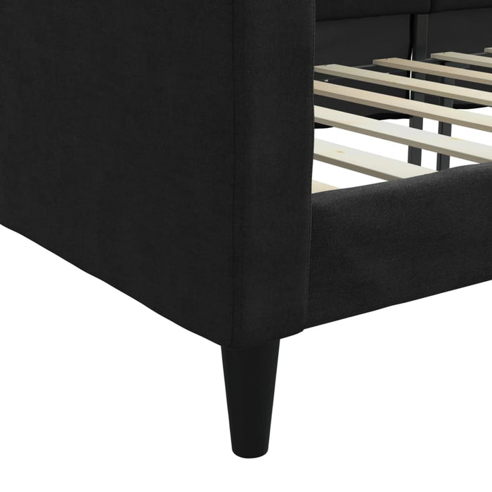 Pat de zi, negru, 90x200 cm, material textil - WALTI WALTI