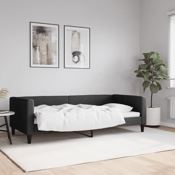 Pat de zi, negru, 90x200 cm, material textil - WALTI WALTI