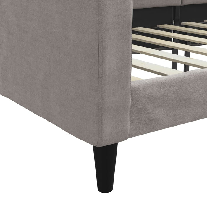 Pat de zi, gri taupe, 90x200 cm, material textil - WALTI WALTI