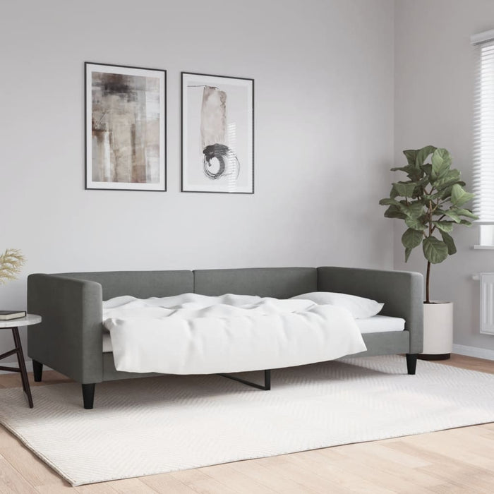 Cadru de pat, gri închis, 100 x 200 cm, material textil - WALTI WALTI