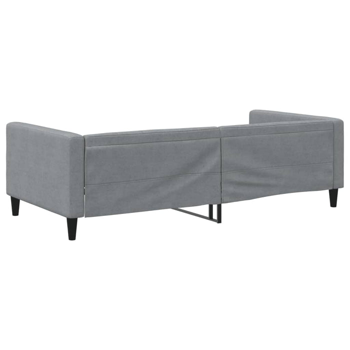 Cadru de pat, gri deschis, 100x190 cm, material textil WALTI