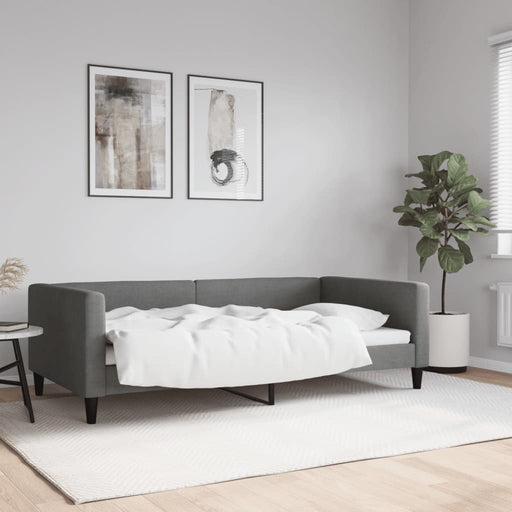 Cadru de pat, gri închis, 100x190 cm, material textil - WALTI WALTI