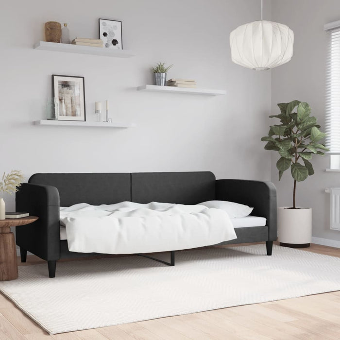 Pat de zi, negru, 80x200 cm, material textil - WALTI WALTI