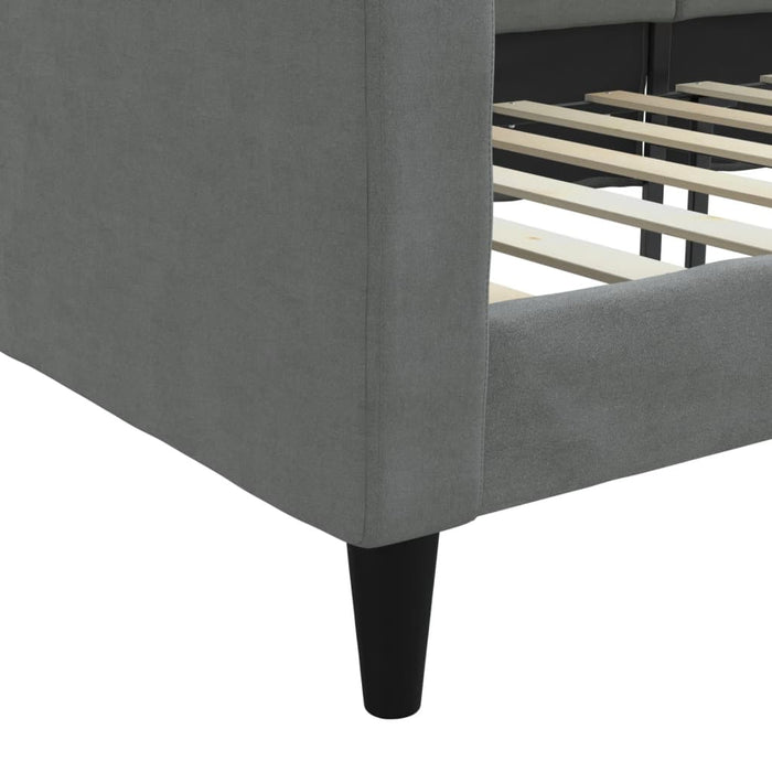 Pat de zi, gri închis, 90x200 cm, material textil - WALTI WALTI
