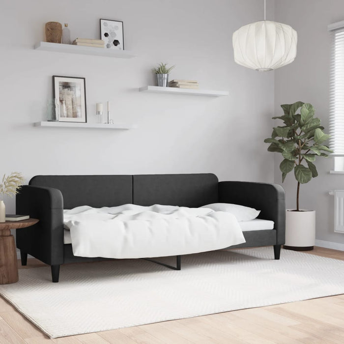 Pat de zi, negru, 90x200 cm, material textil - WALTI WALTI