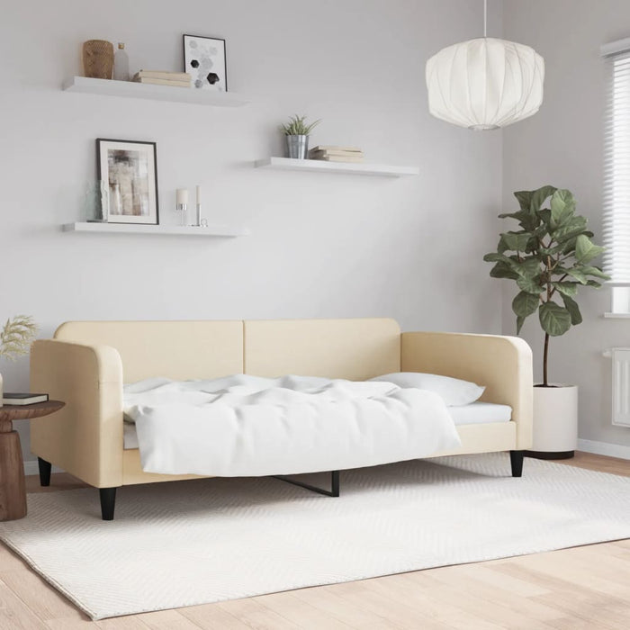Cadru de pat, crem, 100 x 200 cm, material textil - WALTI WALTI
