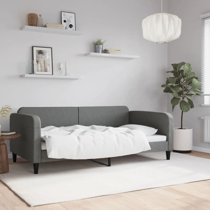 Cadru de pat, gri închis, 100x190 cm, material textil - WALTI WALTI