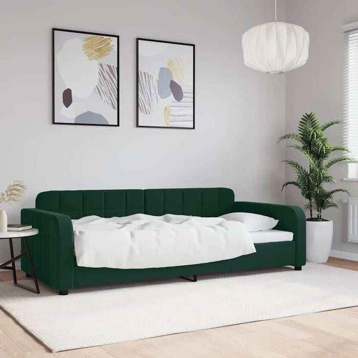 Cadru de pat, verde închis, 90x200 cm, catifea - WALTI WALTI