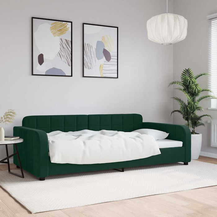 Cadru de pat, verde închis, 100x200 cm, catifea - WALTI WALTI