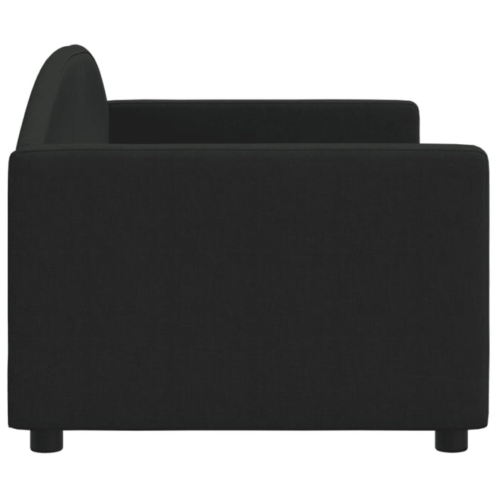 Pat de zi, negru, 80x200 cm, material textil - WALTI WALTI