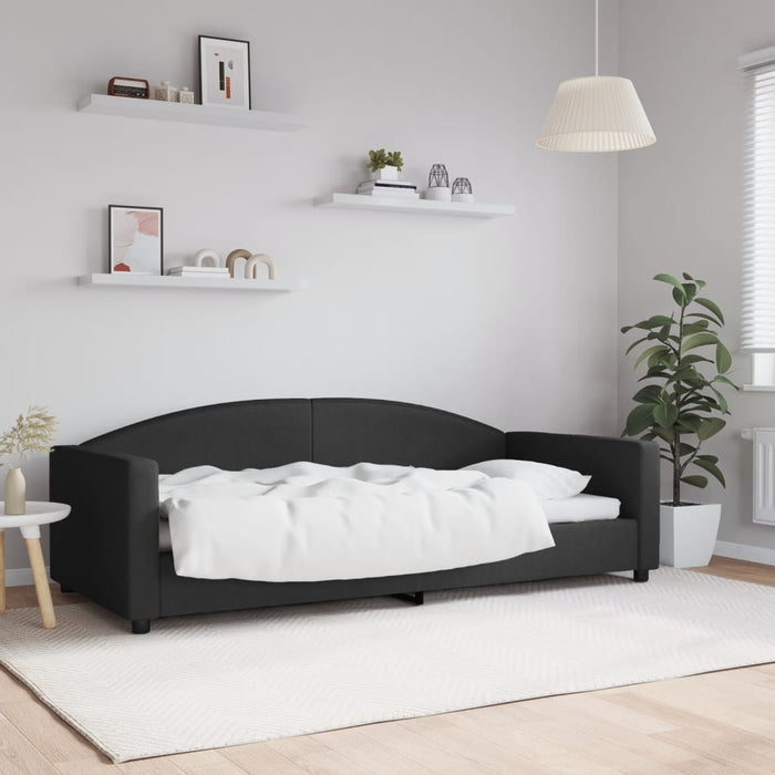 Pat de zi, negru, 90x200 cm, material textil - WALTI WALTI