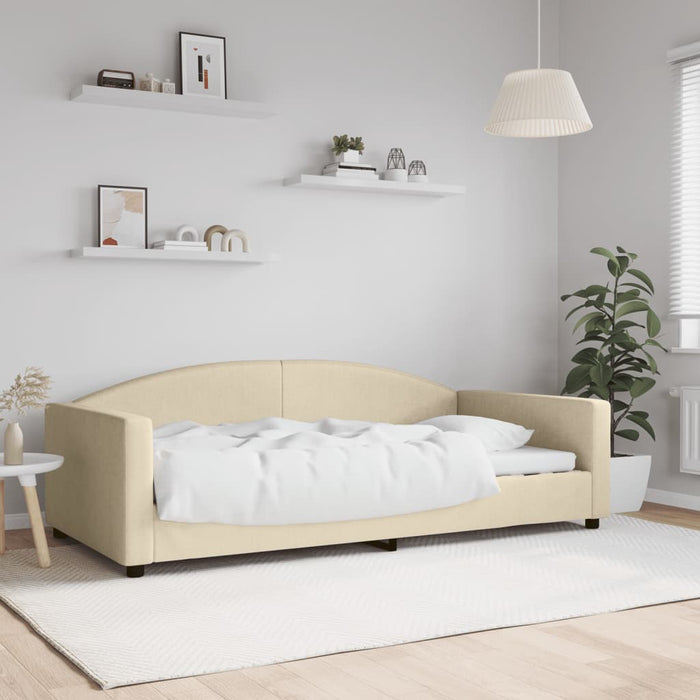 Cadru de pat, crem, 100 x 200 cm, material textil - WALTI WALTI