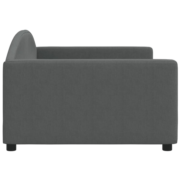 Cadru de pat, gri închis, 100x190 cm, material textil WALTI