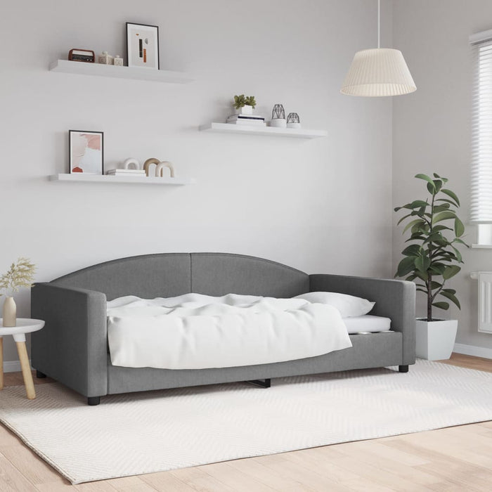 Cadru de pat, gri închis, 100x190 cm, material textil WALTI