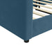 Pat de zi, albastru, 100x200 cm, catifea - WALTI WALTI