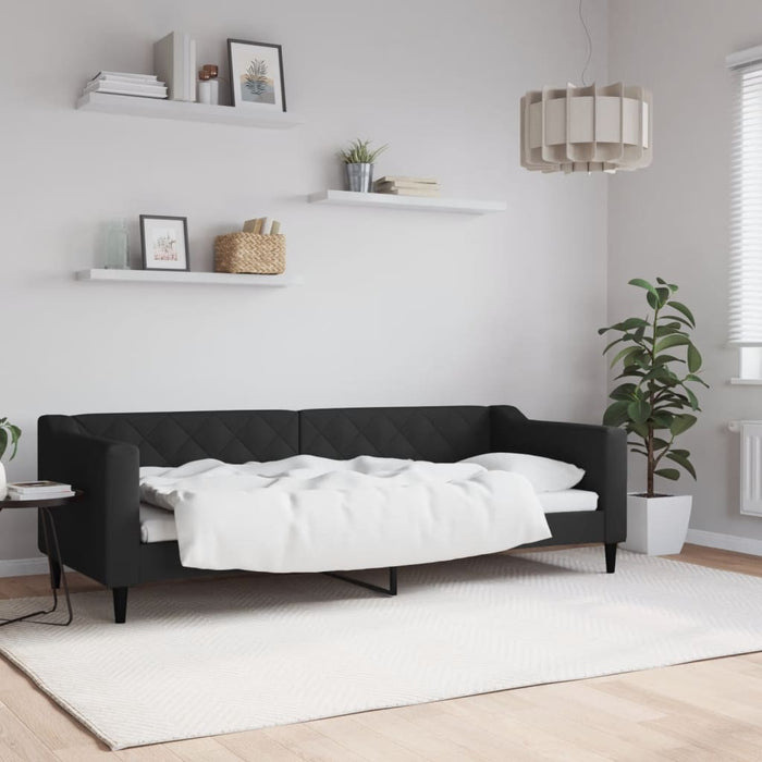 Pat de zi, negru, 80x200 cm, material textil - WALTI WALTI