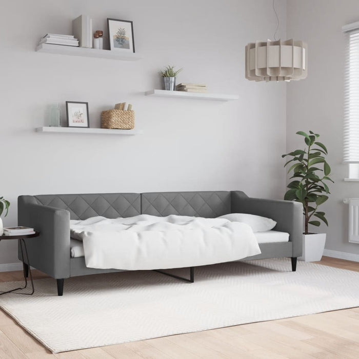 Pat de zi, gri închis, 90x200 cm, material textil - WALTI WALTI
