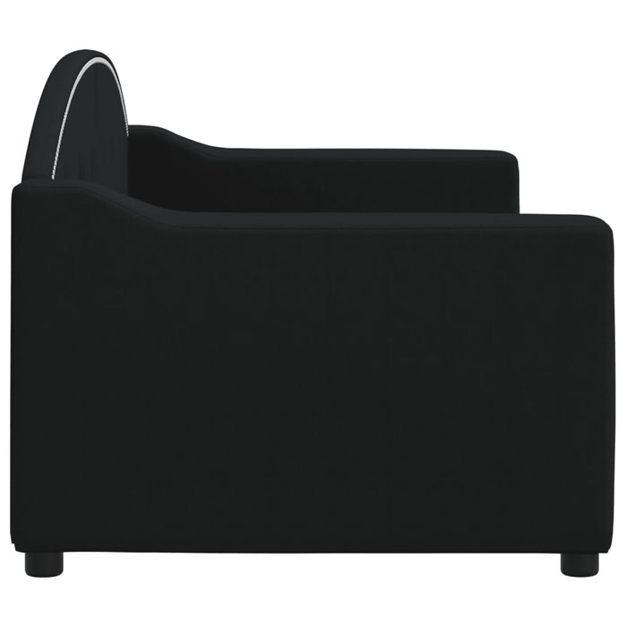 Pat de zi, negru, 80x200 cm, material textil - WALTI WALTI