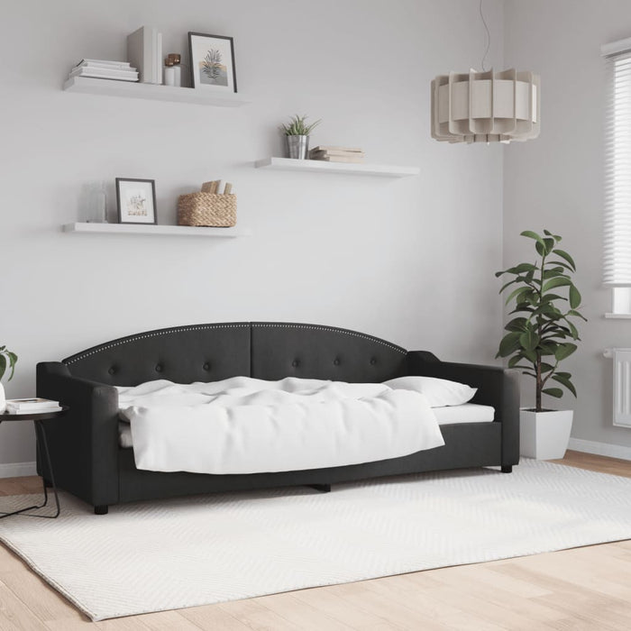 Pat de zi, negru, 80x200 cm, material textil - WALTI WALTI