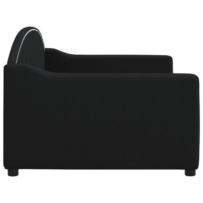 Pat de zi, negru, 90x200 cm, material textil - WALTI WALTI