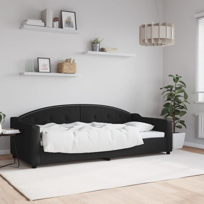 Pat de zi, negru, 90x200 cm, material textil - WALTI WALTI