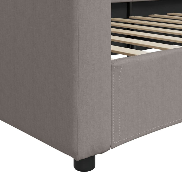Cadru de pat, gri taupe, 100 x 200 cm, material textil - WALTI WALTI