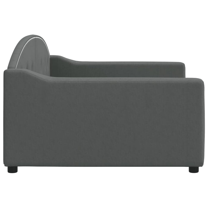 Cadru de pat, gri închis, 100x190 cm, material textil WALTI
